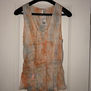Forever 21 tie dye romper beach cover up